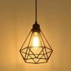 Promo 🧨 Lampe Suspension Vintage, Stoex E27 Lustre Plafonniers (sans Ampoule) Style Retro Industrielle (forme De Cage) 😀