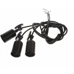 Budget ⭐ STOEX Lustre Suspension Araignee E27 Douille Rétro Industriel Abat-jour Noir, DIY Ajustable Longueur Avec 1.5m Fil, 3 Bras (pas D'ampoule) ⌛ -Suspension Soldes 27611254 4