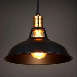 De gros 🎁 STOEX Lustre Suspension Industrielle Vintage E27 LED Lampe Plafonniers Retro Abat-jour Pour Cuisine Salle à Manger Salon Chambre Restaurant, Noir 🌟 -Suspension Soldes 27611261 3
