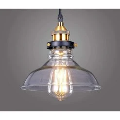 Meilleur prix 🛒 BARES Suspension Luminaire Industrielle Intérieur Vintage Rétro E27 Edison Culot Abat-jour En Verre Plafonnier Eclairage Pour Chambre Salon Cuisine Salle De Séjour Hôtel [Classe énergétique A++] [Classe énergétique A++] 😉
