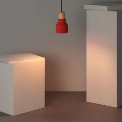 Tout neuf 🤩 LEDKIA Suspension Ciment Et Bois Luster Terracotta - Terracotta 🛒 -Suspension Soldes 28173086 4