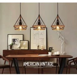 Acheter 👏 WOTTES Lustre Suspension 3 Lumières En Corde De Chanvre E27 Pour Salon Couloir Cuisine Noir - Noir ❤️ -Suspension Soldes 28174602 3