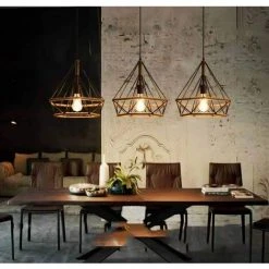 Acheter 👏 WOTTES Lustre Suspension 3 Lumières En Corde De Chanvre E27 Pour Salon Couloir Cuisine Noir - Noir ❤️ -Suspension Soldes 28174602 4