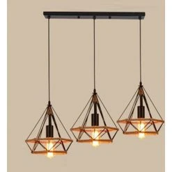 Acheter 👏 WOTTES Lustre Suspension 3 Lumières En Corde De Chanvre E27 Pour Salon Couloir Cuisine Noir - Noir ❤️ -Suspension Soldes 28174602 5