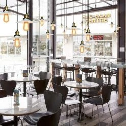 Le moins cher 💯 WOTTES Lustre Suspension Edison E27 3 Luminaires Pour Chambre Cuisine Bar Blanc - Blanc 👍 -Suspension Soldes 28174728 3