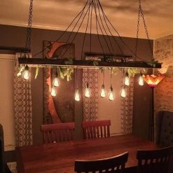 Offres 💯 WOTTES Lustre Suspension DIY Ajustable 12 Lumières 2M Pour Salon Bar Noir - Noir ✔️ -Suspension Soldes 28174807 4