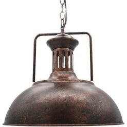 Les meilleures critiques de 👍 IDEGU Éclairage Industriel Antique Métal Pendentif Lustre Abat-jour Lumineux UFO Lumière Lampe De Plafond (Rouille, 33CM) ✔️