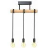 Meilleure vente ✔️ B.K.LICHT Suspension Pendante à 3 Flammes I Métal Et Bois I E27 I Noir Mat I Lampe Pendante Vintage Rétro I Sans Ampoule 🛒