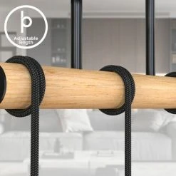 Meilleure vente ✔️ B.K.LICHT Suspension Pendante à 3 Flammes I Métal Et Bois I E27 I Noir Mat I Lampe Pendante Vintage Rétro I Sans Ampoule 🛒 -Suspension Soldes 28271697 3