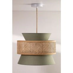 Meilleure affaire 👍 Lampe Suspendue En Rotin Yereh SKLUM Polyester - Rotin - Vert Kaki 🥰 7 Meilleure affaire 👍 Lampe Suspendue En Rotin Yereh SKLUM Polyester - Rotin - Vert Kaki 🥰 -Suspension Soldes 28414765 3