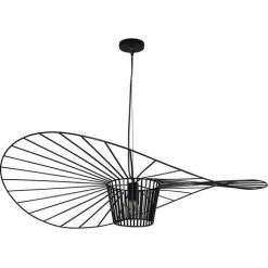 Tout neuf ❤️ PRIVATEFLOOR Lampe à Suspension Verticale 100cm - Métal Noir - Métal - Noir 😀