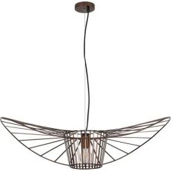 Vente flash 👏 PRIVATEFLOOR Lampe à Suspension Verticale 100cm - Métal Marron - Métal - Marron 👍