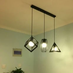 Les meilleures critiques de ⭐ STOEX Lustre Suspension 3 Lampes Industriel Luminaire Abat-jour Noir E27 Pour Cuisine, Restaurant, Bar 🔥 -Suspension Soldes 28992033 3