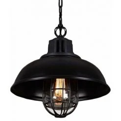 Grosses soldes ✔️ STOEX Suspension Lustre Abat-jour En Métal Loft Style Lampe Chandelier Industriel Vintage Pendentif Lumière E27, Noir ⌛
