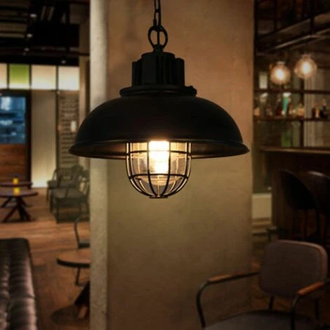 Grosses soldes ✔️ STOEX Suspension Lustre Abat-jour En Métal Loft Style Lampe Chandelier Industriel Vintage Pendentif Lumière E27, Noir ⌛ 2 Grosses soldes ✔️ STOEX Suspension Lustre Abat-jour En Métal Loft Style Lampe Chandelier Industriel Vintage Pendentif Lumière E27, Noir ⌛ – Image 2