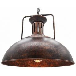 Meilleur prix 💯 STOEX Suspension Lustre Industriel Abat-jour Ø33cm Éclairage Antique Métal Rétro Pendentif Plafond Lumière E27,Rouille 😀 -Suspension Soldes 28992992 4