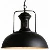 Meilleur prix ⌛ STOEX Suspension Lustre Industriel Abat-jour Ø33cm Éclairage Antique Métal Rétro Pendentif Plafond Lumière E27,Noir ✔️