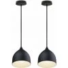 Vente flash 💯 STOEX 2pcs Suspension Luminaire Style Industrielle Métal Lustre E27 Mini Lampe Vintage Pour Cuisine Chambre Couloir, Noir ⌛