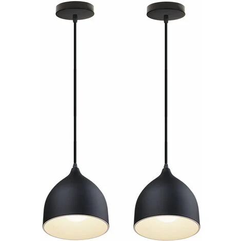 Vente flash 💯 STOEX 2pcs Suspension Luminaire Style Industrielle Métal Lustre E27 Mini Lampe Vintage Pour Cuisine Chambre Couloir, Noir ⌛ 1 Vente flash 💯 STOEX 2pcs Suspension Luminaire Style Industrielle Métal Lustre E27 Mini Lampe Vintage Pour Cuisine Chambre Couloir, Noir ⌛