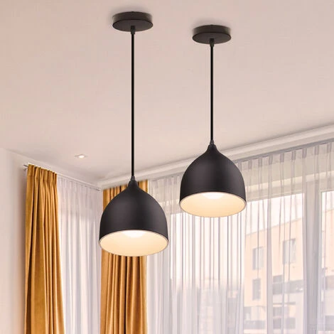 Vente flash 💯 STOEX 2pcs Suspension Luminaire Style Industrielle Métal Lustre E27 Mini Lampe Vintage Pour Cuisine Chambre Couloir, Noir ⌛ 2 Vente flash 💯 STOEX 2pcs Suspension Luminaire Style Industrielle Métal Lustre E27 Mini Lampe Vintage Pour Cuisine Chambre Couloir, Noir ⌛ – Image 2