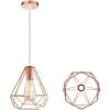 Acheter 💯 STOEX Suspensions Luminaires Vintage Lustre Plafonnier Industrielle Métal Rétro E27 Lampe De Plafond Abat-Jour Cage Or Rose Ø20CM - Seul ⭐