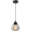 Offres 🎉 STOEX Suspension Luminaire Industrielle Métal Lustre Plafonnier Style Cage Géométrique E27 Mini Lampe Suspension Vintage Pour Cuisine Chambre Couloir, Noir, Ø 16cm - Noir 🎁