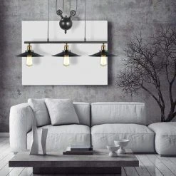 Top 10 ✔️ STOEX Lustre Suspension Industrielle Luminaire Vintage Plafonnier Avec Poulie En Métal Lampe De Plafond Barre, Ø 26cm, Noir ❤️ -Suspension Soldes 29017276 3