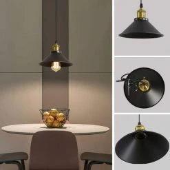 Meilleure vente 🔥 STOEX Suspension Industrielle Vintage Luminaire En Métal Fer , Rétro Lustre Lampe Plafonnier Corde Ajustable Pour Cuisine Salle à Manger Salon Bar Noir 🥰 8 Meilleure vente 🔥 STOEX Suspension Industrielle Vintage Luminaire En Métal Fer , Rétro Lustre Lampe Plafonnier Corde Ajustable Pour Cuisine Salle à Manger Salon Bar Noir 🥰 -Suspension Soldes 29017487 4