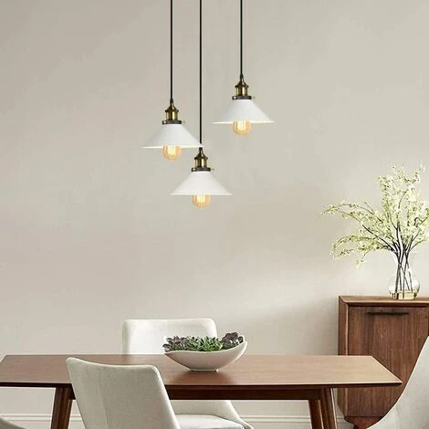 Remise 😀 STOEX Suspension Luminaire Industrielle Vintage En Métal Fer , Rétro Lustre Lampe Plafonnier Corde Ajustable Pour Cuisine Salle à Manger Salon Bar, Blanc Et Noir 🥰 4 Remise 😀 STOEX Suspension Luminaire Industrielle Vintage En Métal Fer , Rétro Lustre Lampe Plafonnier Corde Ajustable Pour Cuisine Salle à Manger Salon Bar, Blanc Et Noir 🥰 – Image 4