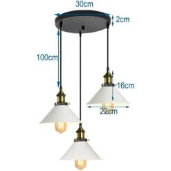 Remise 😀 STOEX Suspension Luminaire Industrielle Vintage En Métal Fer , Rétro Lustre Lampe Plafonnier Corde Ajustable Pour Cuisine Salle à Manger Salon Bar, Blanc Et Noir 🥰 9 Remise 😀 STOEX Suspension Luminaire Industrielle Vintage En Métal Fer , Rétro Lustre Lampe Plafonnier Corde Ajustable Pour Cuisine Salle à Manger Salon Bar, Blanc Et Noir 🥰 -Suspension Soldes 29017558 5