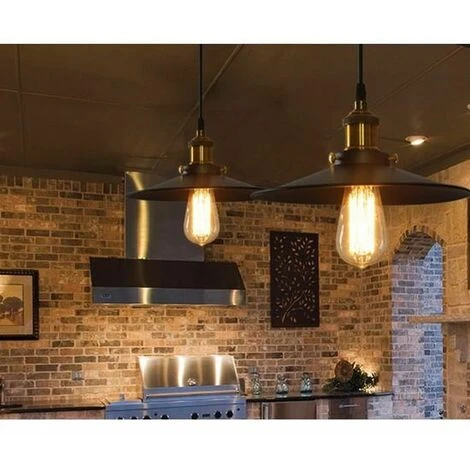 Budget ⌛ STOEX 30cm E27 Suspension Industrielle Rétro Lustre Abat-Jour Noir Lampe De Plafond Luminaire Pour Salon Cuisine Bar 💯 3 Budget ⌛ STOEX 30cm E27 Suspension Industrielle Rétro Lustre Abat-Jour Noir Lampe De Plafond Luminaire Pour Salon Cuisine Bar 💯 – Image 3