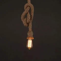 Grosses soldes 🛒 STOEX Rétro Lustre Suspension Araignee Corde De Chanvre Avec 3 Bras E27 Douille, Industriel Lampe DIY 2.0m Fil Longueur Ajustable Luminaire Décoration Chambre Restaurant Bar ⌛ -Suspension Soldes 29017703 3