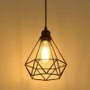De gros 💯 LITZEE Industriel Suspension Luminaire Rétro Lustre Plafonnier Vintage Noir Lampe Cage Éclairage De Plafond Abat-jour En Métal Pour Restaurant Salon Chambre Cuisine Bar Couloir (sans Ampoule) (noir) [Classe énergétique A+] 🤩