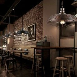 Acheter 🔥 STOEX Rétro Metal Suspension Industriel Vintage 360mm Luminaire Métal Antique Edison Culot E27 Plafonnier Luminaire Rouille 🌟 -Suspension Soldes 30079584 3