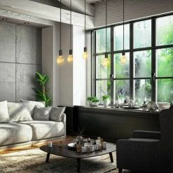 Bon marché 🤩 B.K.LICHT Suspension Design Industriel Lustre Minimaliste Rétro-vintage I Réglable En Hauteur I Salon I Salle à Manger 🎉 -Suspension Soldes 30191549 3