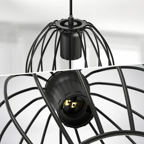Acheter 👍 B.K.LICHT Suspension Retro Lampe Suspendue Vintage à 3 Fils I Douille E27 I I 296x1390 Mm I Sans Ampoule I Noir I Salle à Manger ⭐ 2 Acheter 👍 B.K.LICHT Suspension Retro Lampe Suspendue Vintage à 3 Fils I Douille E27 I I 296x1390 Mm I Sans Ampoule I Noir I Salle à Manger ⭐ – Image 2