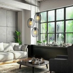 Acheter 👍 B.K.LICHT Suspension Retro Lampe Suspendue Vintage à 3 Fils I Douille E27 I I 296x1390 Mm I Sans Ampoule I Noir I Salle à Manger ⭐ 7 Acheter 👍 B.K.LICHT Suspension Retro Lampe Suspendue Vintage à 3 Fils I Douille E27 I I 296x1390 Mm I Sans Ampoule I Noir I Salle à Manger ⭐ -Suspension Soldes 30191567 3