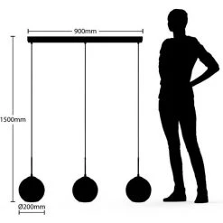 Vente flash ✨ LINDBY Suspension En Verre à Intensité Variable 'Hiwana' En Verre Pour Salon & Salle à Manger - Gris Fumée, Laiton, Noir 👏 -Suspension Soldes 30969941 4