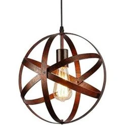 Grosses soldes 💯 Goeco Lampe Suspension Vintage, Retro Lustre Plafonniers, E27 Industrielle éclairage De Plafond Pour Restaurant Bar Salle à Manger Luminaire 30cm 👏