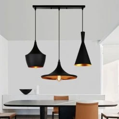 Bon marché 😀 WOTTES 3 Lumières Suspension Industriel Rétro Luminaire E27 Métal Lustre Pour Cuisine Chambre Bar Noir - Noir ❤️ 7 Bon marché 😀 WOTTES 3 Lumières Suspension Industriel Rétro Luminaire E27 Métal Lustre Pour Cuisine Chambre Bar Noir - Noir ❤️ -Suspension Soldes 32105026 3