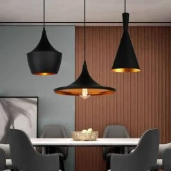 Bon marché 😀 WOTTES 3 Lumières Suspension Industriel Rétro Luminaire E27 Métal Lustre Pour Cuisine Chambre Bar Noir - Noir ❤️ 8 Bon marché 😀 WOTTES 3 Lumières Suspension Industriel Rétro Luminaire E27 Métal Lustre Pour Cuisine Chambre Bar Noir - Noir ❤️ -Suspension Soldes 32105026 4