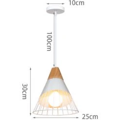 Le moins cher 🧨 WOTTES Lot De 2 Lustre Suspension Nordique Créatif Abat-jour En Forme Badminton Métal E27 Pour Chambre Cuisine Bar Blanc - Blanc 🥰 -Suspension Soldes 32172641 5