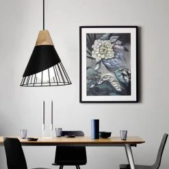 Grosses soldes ✨ WOTTES Lot De 3 Lustre Suspension Nordique Créatif Plafonnier En Forme Badminton Luminaire En Métal E27 Pour Chambre Salon Cuisine Bar - Noir - Noir 😀 -Suspension Soldes 32303850 2