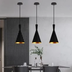 Offres 🤩 WOTTES 3pcs Lustre Suspension Moderne Nordique Lampe E27 Métal Pour Cuisine Chambre Café Bar Noir - Noir 🤩 6 Offres 🤩 WOTTES 3pcs Lustre Suspension Moderne Nordique Lampe E27 Métal Pour Cuisine Chambre Café Bar Noir - Noir 🤩 -Suspension Soldes 32389429 2