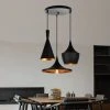 Bon marché ❤️ WOTTES Lustre Suspension Antique Rétro Luminaire De Plafond 3 Lumières E27 Métal Plafonnier Pour Cuisine Chambre Café Restaurant - Base Ronde - Noir 🤩