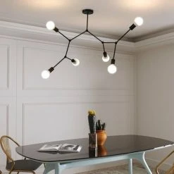 Les meilleures critiques de 🤩 GOECO Plafonnier E27, Lustres à Plusieurs Têtes, Éclairage Moderne Noir Pour Salon, Chambre à Coucher 👏 -Suspension Soldes 32644385 3