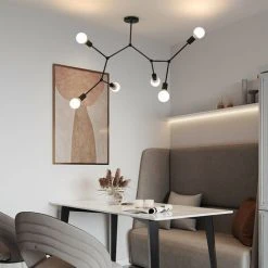 Les meilleures critiques de 🤩 GOECO Plafonnier E27, Lustres à Plusieurs Têtes, Éclairage Moderne Noir Pour Salon, Chambre à Coucher 👏 -Suspension Soldes 32644385 4