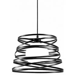 Le moins cher 🔔 GOECO Lustre Suspension Industrielle Rétro, Vintage Plafonnier Industriels En Spirale Design Ø30cm, Lampe De Plafond En Métal E27 Corde Ajustable Décoration, Noir (sans Ampoule) 😍