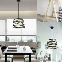 Le moins cher 🔔 GOECO Lustre Suspension Industrielle Rétro, Vintage Plafonnier Industriels En Spirale Design Ø30cm, Lampe De Plafond En Métal E27 Corde Ajustable Décoration, Noir (sans Ampoule) 😍 7 Le moins cher 🔔 GOECO Lustre Suspension Industrielle Rétro, Vintage Plafonnier Industriels En Spirale Design Ø30cm, Lampe De Plafond En Métal E27 Corde Ajustable Décoration, Noir (sans Ampoule) 😍 -Suspension Soldes 33022583 3