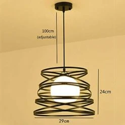 Le moins cher 🔔 GOECO Lustre Suspension Industrielle Rétro, Vintage Plafonnier Industriels En Spirale Design Ø30cm, Lampe De Plafond En Métal E27 Corde Ajustable Décoration, Noir (sans Ampoule) 😍 9 Le moins cher 🔔 GOECO Lustre Suspension Industrielle Rétro, Vintage Plafonnier Industriels En Spirale Design Ø30cm, Lampe De Plafond En Métal E27 Corde Ajustable Décoration, Noir (sans Ampoule) 😍 -Suspension Soldes 33022583 5